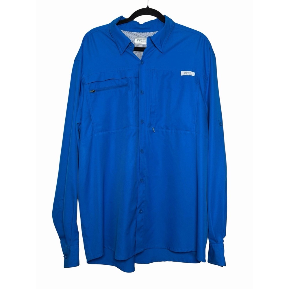 Gander Mountain Guide Series XL Blue Fishing Shirt Long Sleeve Camp Gorpcore